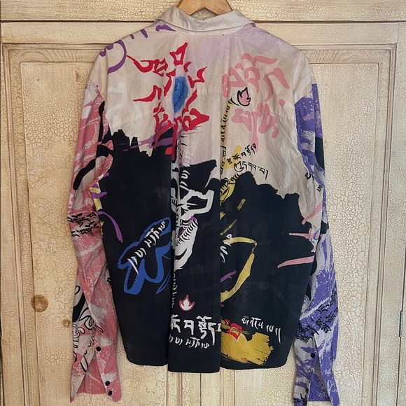 Mukzin Designer Women’s Button Up Long Sleeve Shirt - Size Medium - Picture 5 of 11